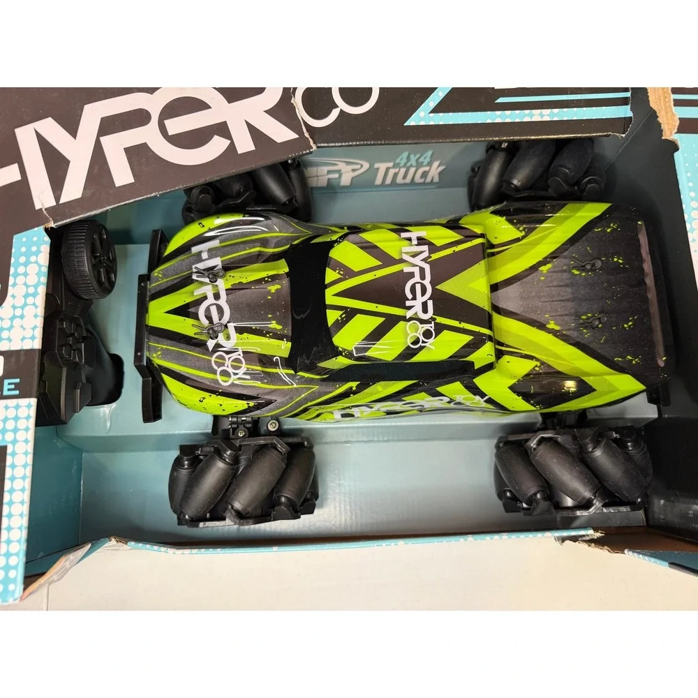 Hyper Toy Co Drift Truck All Terrain 4x4 RC Vehicle 1:10 Scale 12mph Green Black